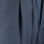 Pantalone con coulisse in lana blu pince