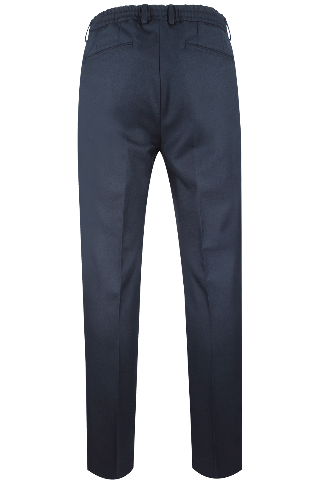 Pantalone con coulisse in lana blu retro