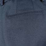 Pantalone con coulisse in lana blu taschino