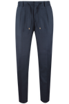 Pantalone con coulisse in lana blu