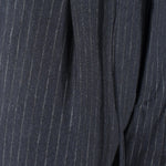 Pantalone con coulisse in jersey blu gessato coulisse