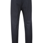 Pantalone con coulisse in jersey blu gessato retro