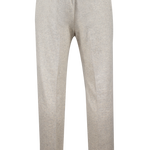 Pantalone con coulisse in jersey di lana beige retro