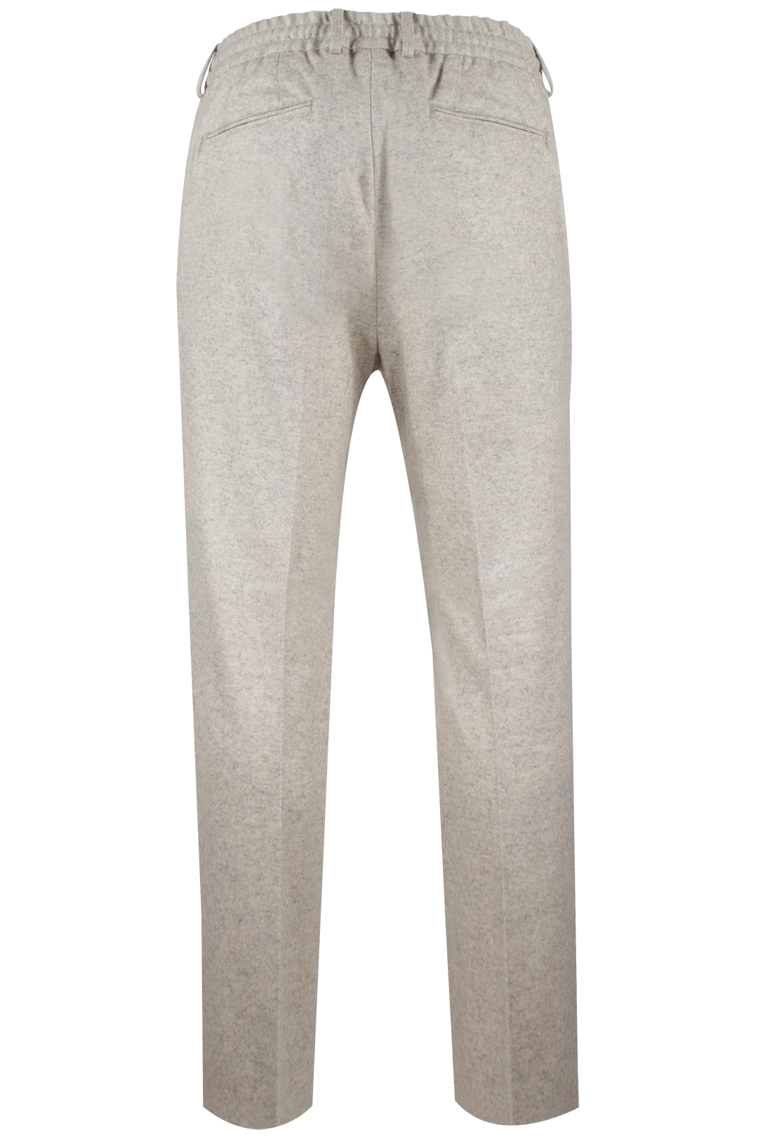 Pantalone con coulisse in jersey di lana beige retro