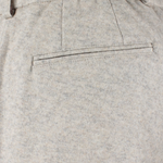 Pantalone con coulisse in jersey di lana beige taschino