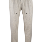Pantalone con coulisse in jersey di lana beige