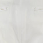 Pantalone con doppia pince in lana bianca dietro