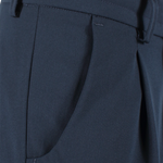 Pantalone con due pince e coulisse in jersey blu pince