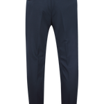 Pantalone con due pince e coulisse in jersey blu retro