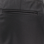 Pantalone con elastico in lana nera filetti