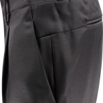 Pantalone con elastico in lana nera lato