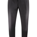 Pantalone con elastico in lana nera
