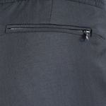 Pantalone con elastico in vita in tela di lana nera tasca