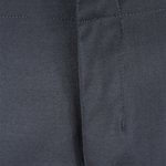 Pantalone con elastico in vita in tela di lana nera patta