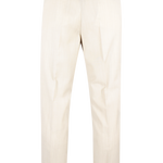 Pantalone con fibbie laterali in fresco lana sabbia retro