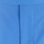 Pantalone con fibbie laterali in jersey azzurro patta