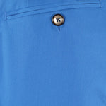 Pantalone con fibbie laterali in jersey azzurro taschino