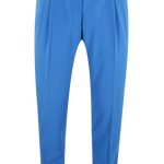 Pantalone con fibbie laterali in jersey azzurro