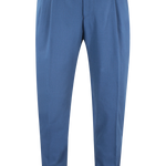 Pantalone con fibbie laterali in jersey blu