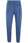 Pantalone con fibbie laterali in jersey blu