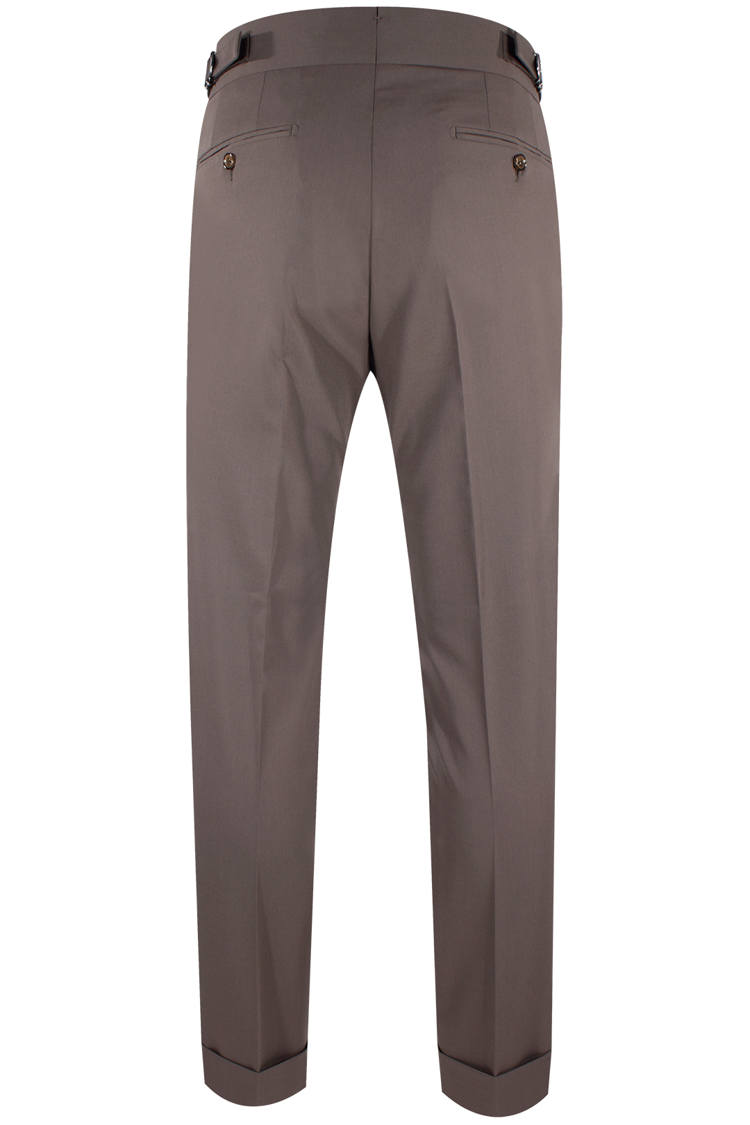 Pantalone con fibbie laterali in jersey greige retro