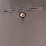 Pantalone con fibbie laterali in jersey greige taschino