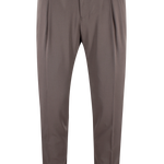 Pantalone con fibbie laterali in jersey greige