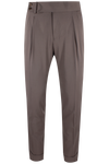 Pantalone con fibbie laterali in jersey greige
