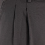 Pantalone con fibbie laterali in jersey marrone pince