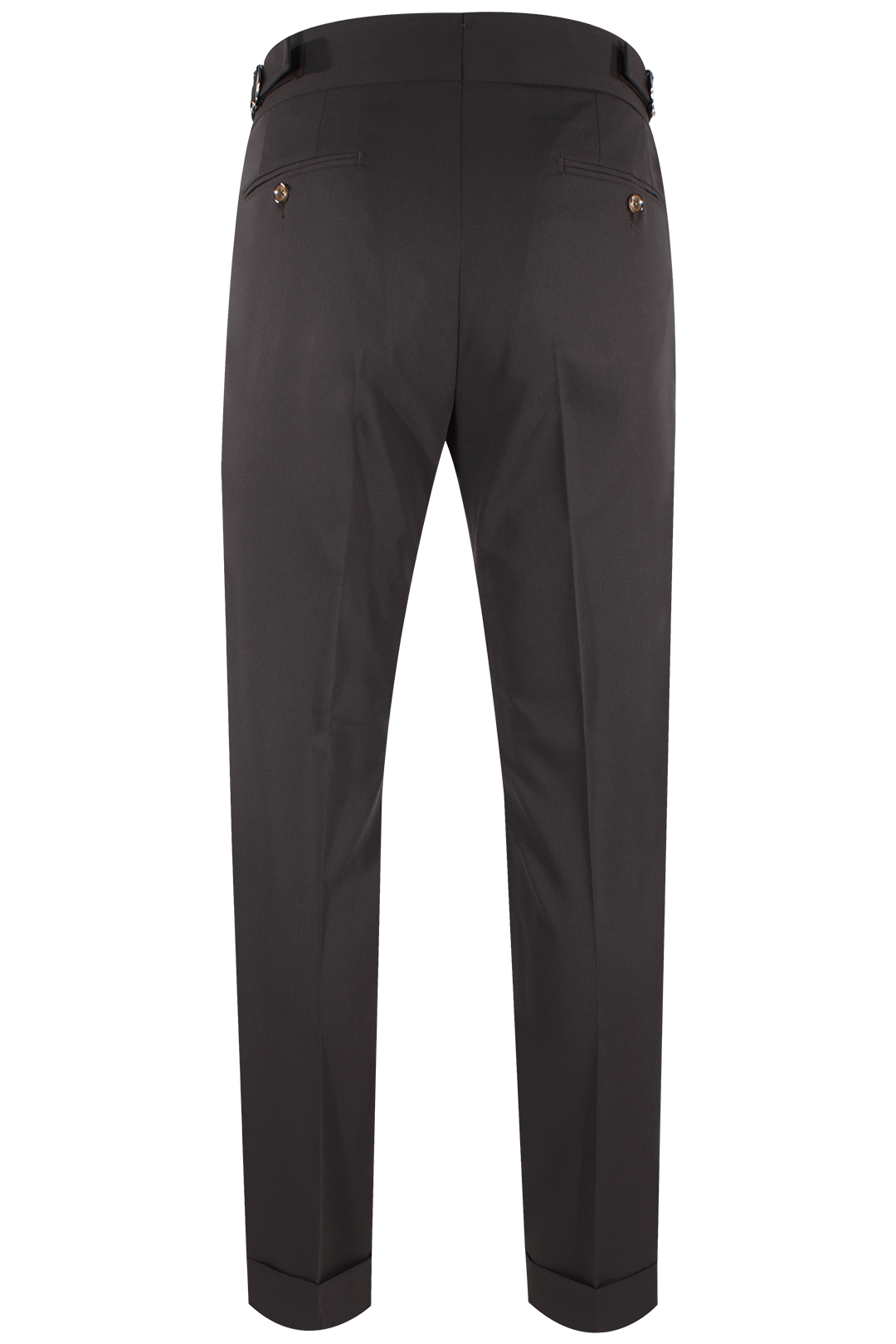 Pantalone con fibbie laterali in jersey marrone retro