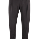 Pantalone con fibbie laterali in jersey marrone