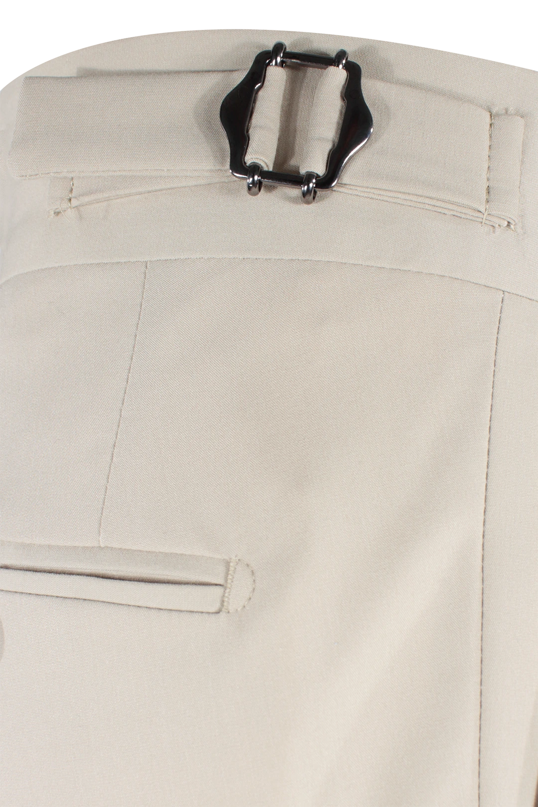 Pantalone con fibbie laterali in jersey sabbia fibbia