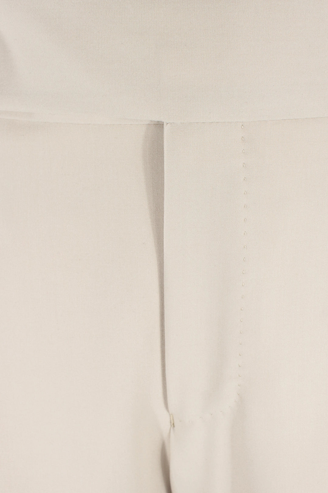 Pantalone con fibbie laterali in jersey sabbia patta