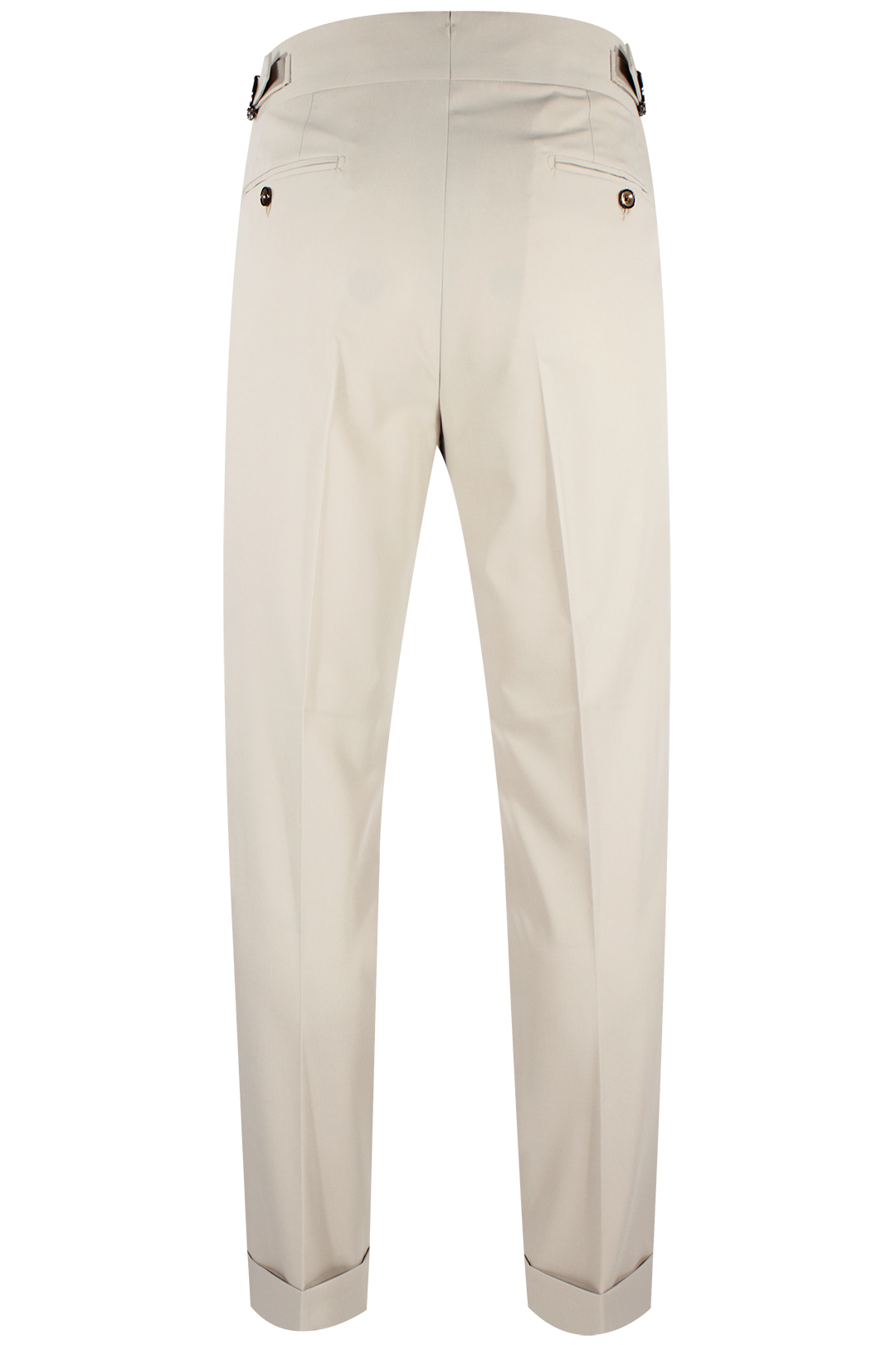 Pantalone con fibbie laterali in jersey sabbia retro