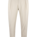 Pantalone con fibbie laterali in jersey sabbia