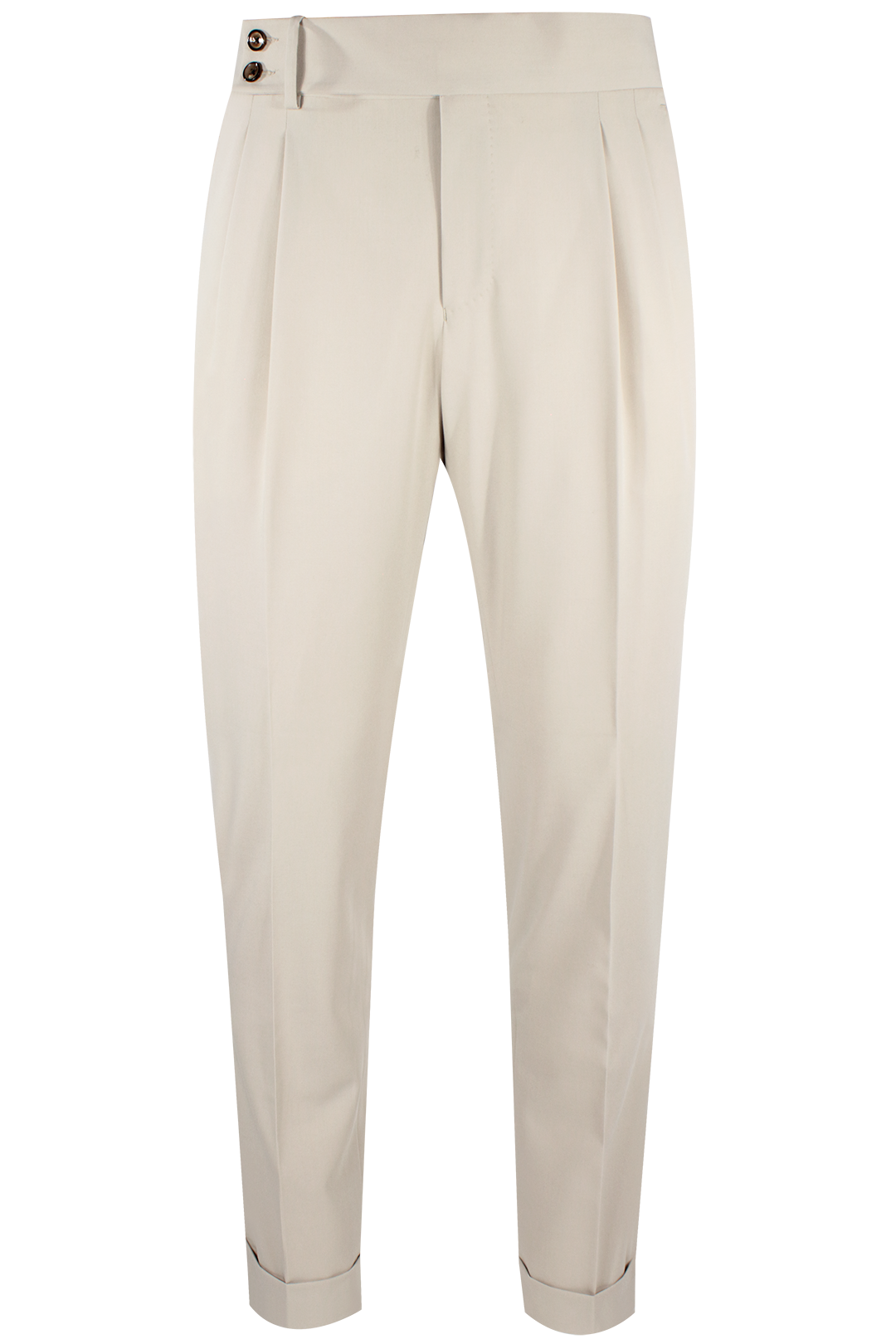 Pantalone con fibbie laterali in jersey sabbia