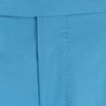 Pantalone con fibbie laterali in jersey turchese patta