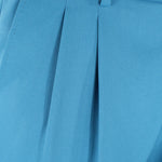 Pantalone con fibbie laterali in jersey turchese pince