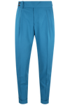 Pantalone con fibbie laterali in jersey turchese