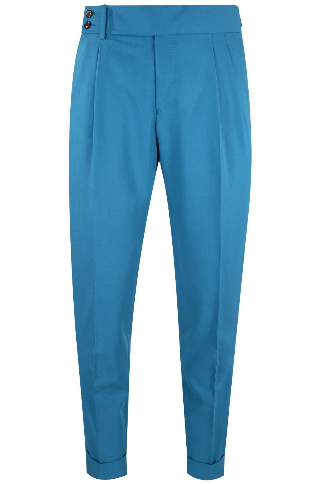 Pantalone con fibbie laterali in jersey turchese
