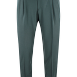 Pantalone con fibbie laterali in jersey verde