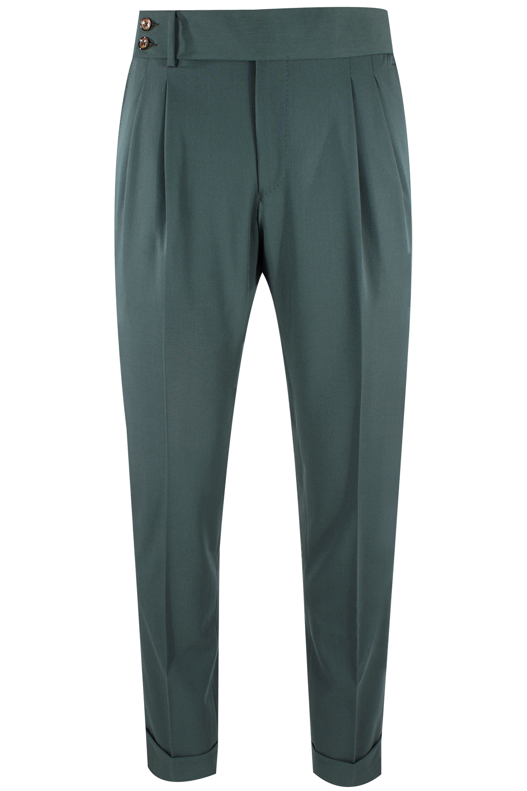 Pantalone con fibbie laterali in jersey verde