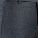 Pantalone con fibbie laterali in lana antracite bottoni