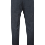 Pantalone con fibbie laterali in lana jacquard blu retro