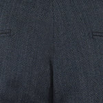 Pantalone con fibbie laterali in lana jacquard blu tessuto