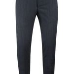 Pantalone con fibbie laterali in lana jacquard blu