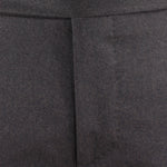 Pantalone con fibbie laterali in lana marrone patta