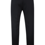 Pantalone con fibbie laterali in lana nera retro