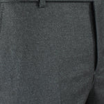 Pantalone con fibbie laterali in lana verde patta