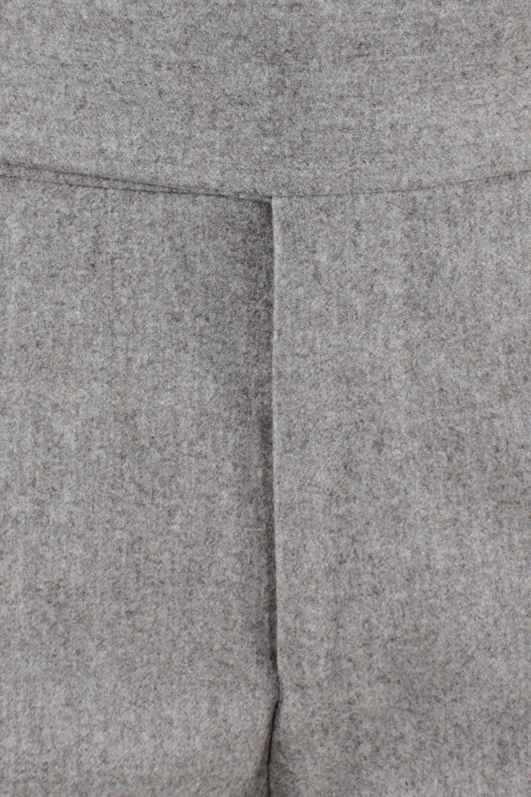 Pantalone con pince in flanella beige patta